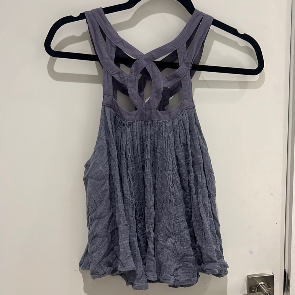Free people Elegant Gray Sleeveless Top